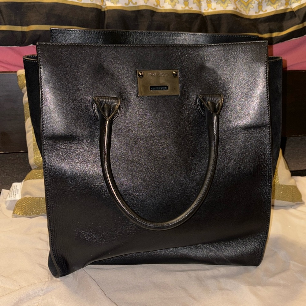 Black leather and suede, Jimmy Choo Bag